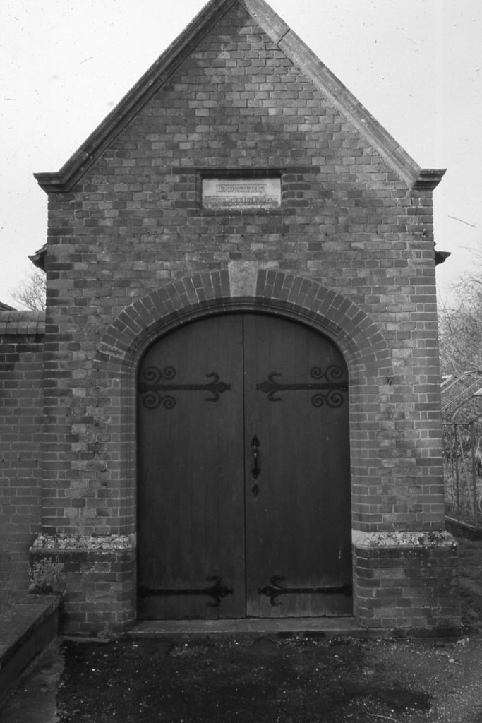 The old mortuary (no longer in existence) with an inscription above - Henceforth is death, but the Gate of Life Immortal - rather macabre!